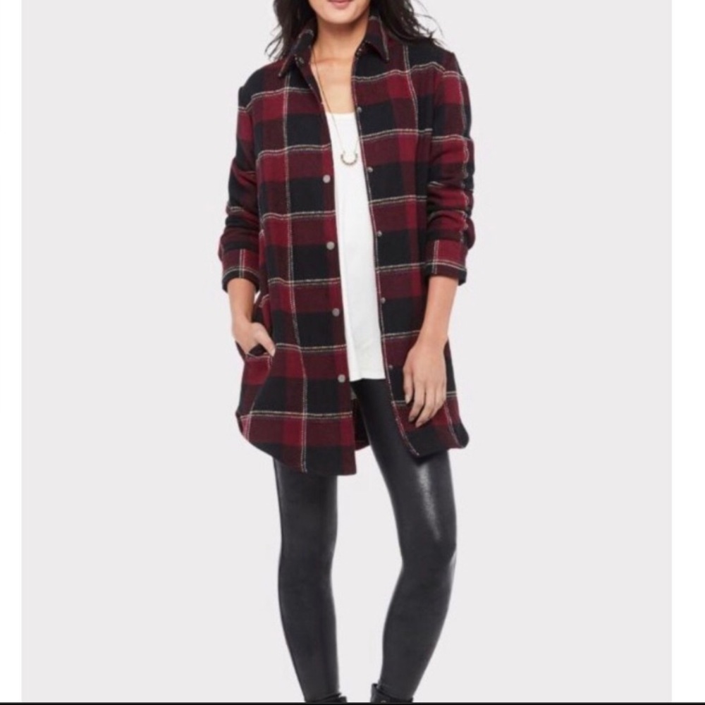 BB Dakota Had to be Plaid Shacket NWOT Small